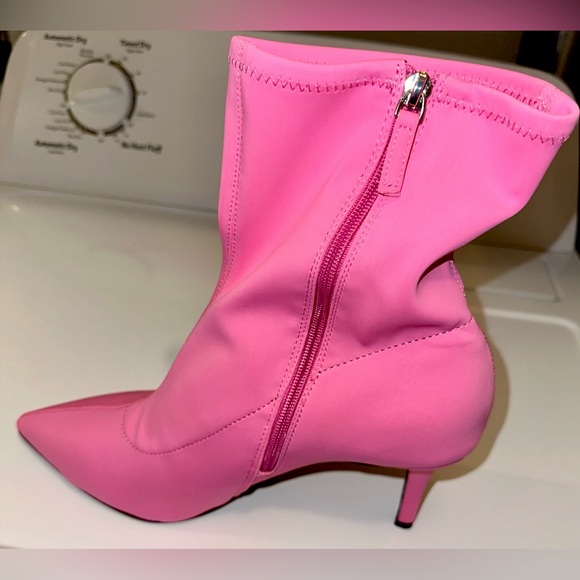 Eloquii Neoprene Ankle Boots-hot pink - Picture 2 of 2